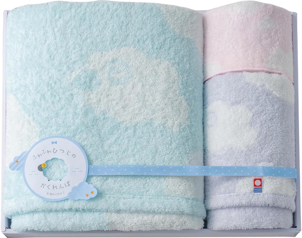 Imabari Towel Gift Baby Made In Gift 1 Bath 1 Face 1 Towel Set, Boxed, Sheep, Present, Boxed, Shower, Japan, (Fluffy Sheep, Towel, Towel,