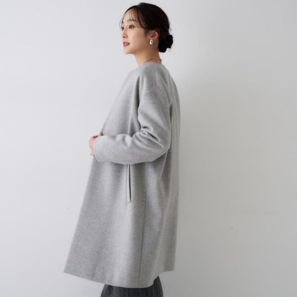 Untitled Cashmere Blend Collarless Made In Camel Size 02 15391004 Women's Coat, Japan, (042), (M),