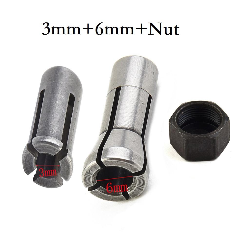 Jern Chuck Mutter Del Klemme 6MM 6,35MM 8MM Konisk Erstatning For Makita GD0800C GD0810C GD0811 Elektroverktøy Tilbehør Verktøy