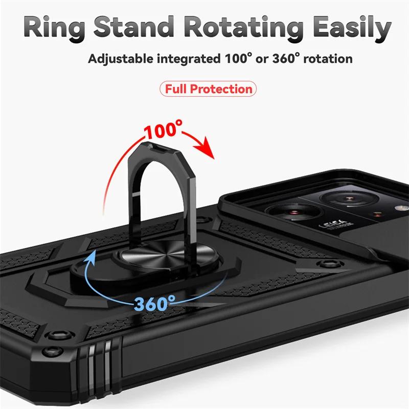 For Xiaomi 13T 5G Case Car Magnetic Ring Holder Armor Shockproof Coque for Xiaomi 13 13T Pro Lens Protect Cover for Redmi 13C