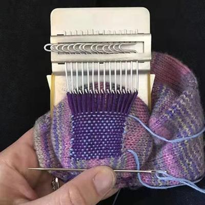 DIY-Webstuhl, kreatives Stricken, handgewebte Holzgeschwindigkeit, kleine Nähmaschine