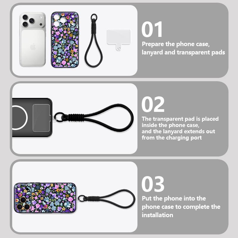 Oil Painting Flower Hand Strap Case For iPhone 17 Pro Max iPhone 16 15 14 13 Pro Max Magnetic For Magsafe Hybrid TPU+PC Matte Cover