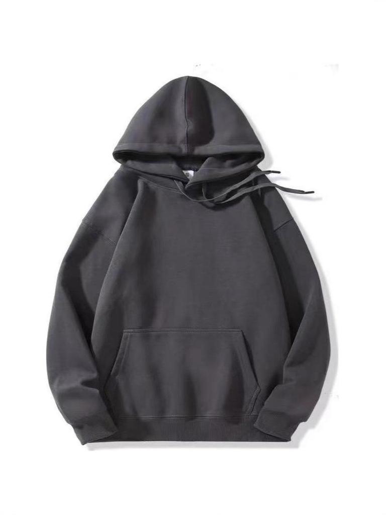 Unisex Solid Color Pure Cotton Hooded Sweatshirt - Autumn/Winter Collection