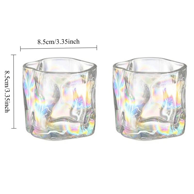 280ml/9.6oz Luxusní sklenice na whisky Vysoce kvalitní sklenice na koktejly Vícebarevné sklenice na víno Párty Bar Kreativní nepravidelná zkroucená sklenice