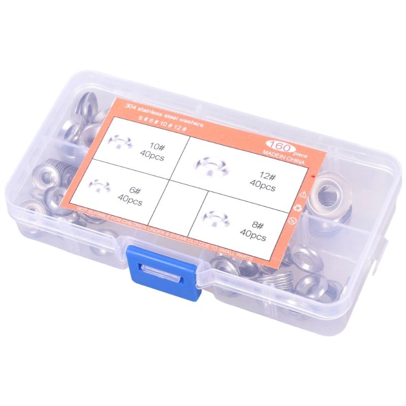 

160/295Pcs Countersunk Head Tapping Screw Washer Corrosion Resistant Gasket Stainless Steel Conical Decorative Washers