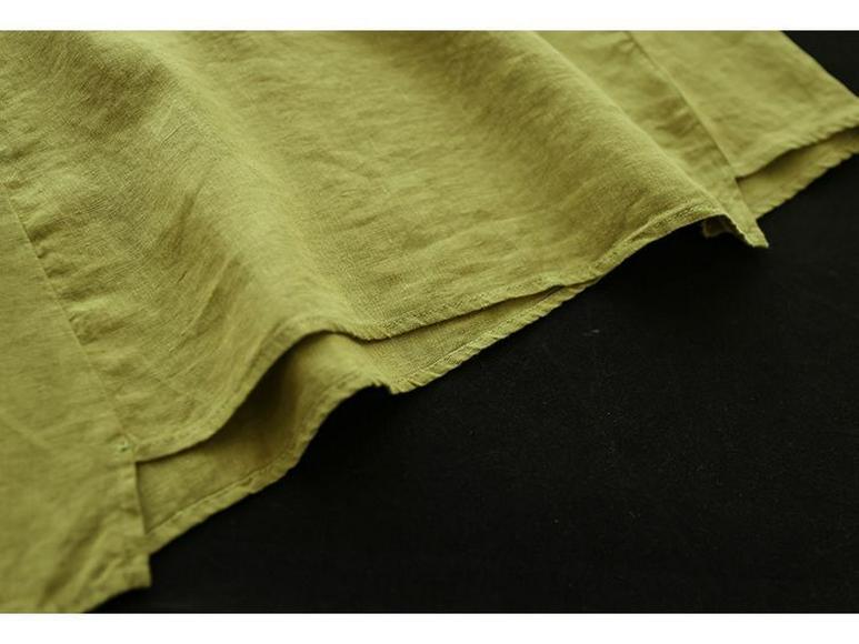 Women's Oversize Cotton-Linen Camisole Vest - Retro Sleeveless Solid Color Summer Top