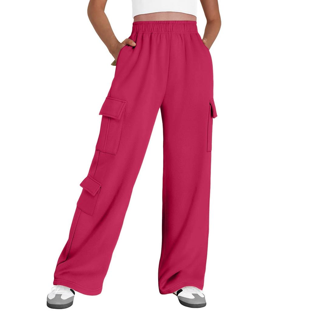 Womens Cargo Sweatpants Wide Leg Pants Baggy Joggers With Pockets