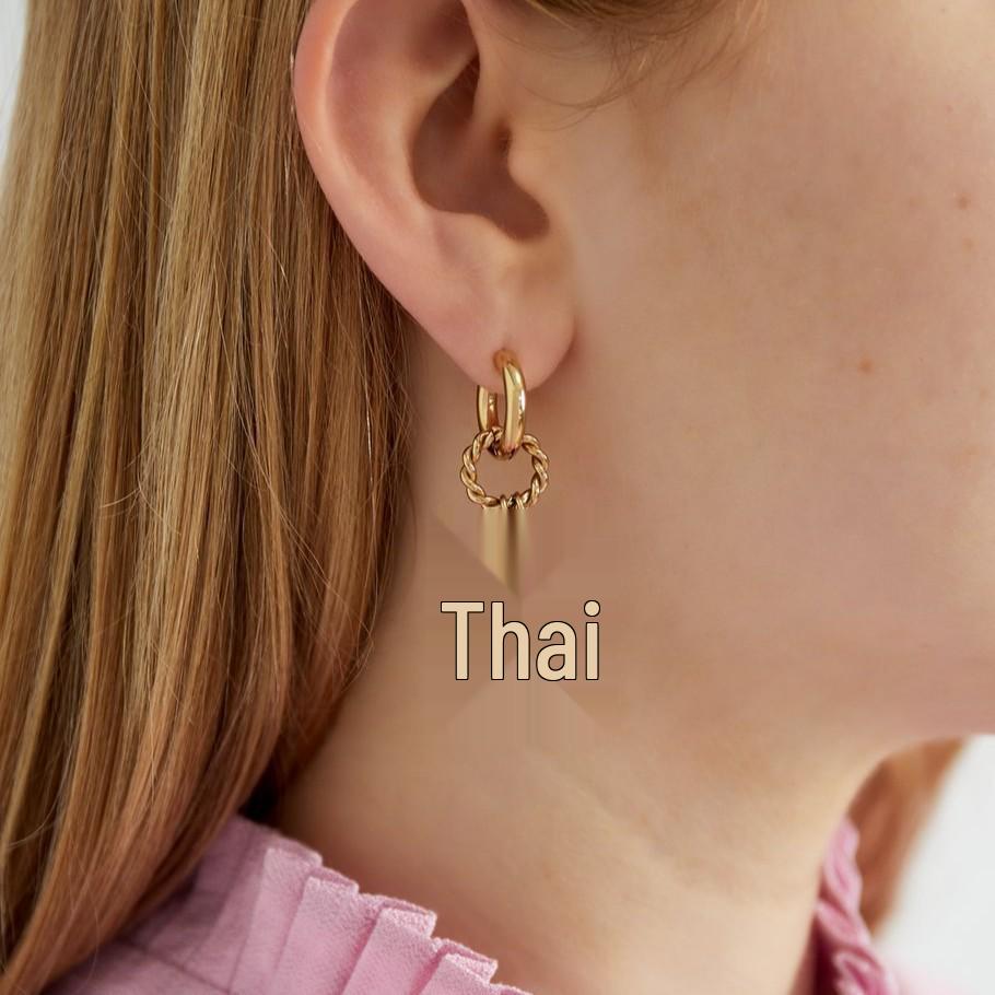 18K Gold-Plated Stainless Steel Crab Flower Ocean Earrings