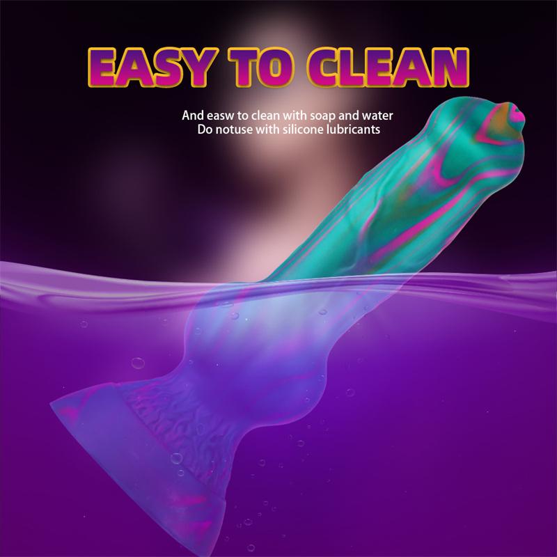 Dog Cock Animal Lifelike Mixed Color Simulation Penis Small Liquid Silicone Sensuality Fake Penis Adult Products