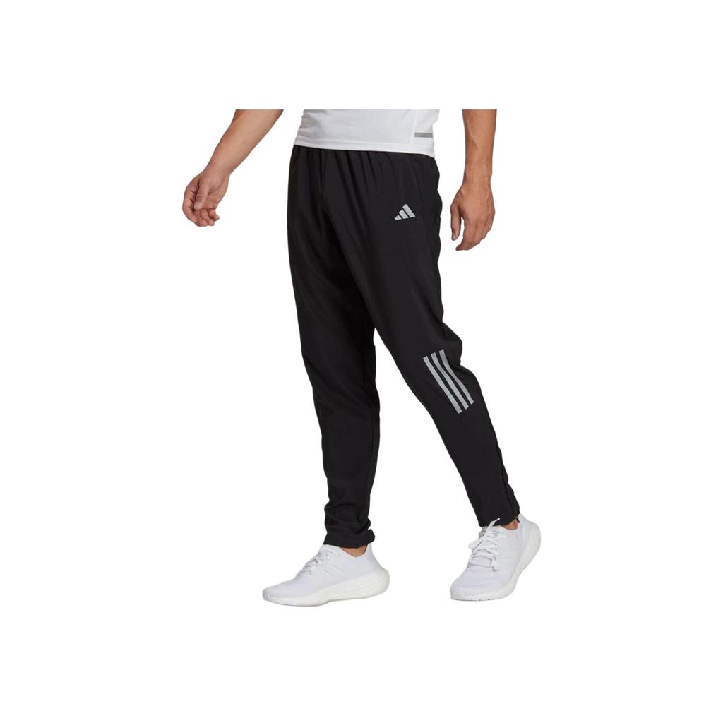 Adidas Logo Print Elastic Cuffs Slim Fit Joggers Men Bottoms Black HR6611