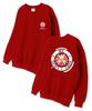 Wibelibellyu Cycle Flower Terry Oversized Sweatshirt Red