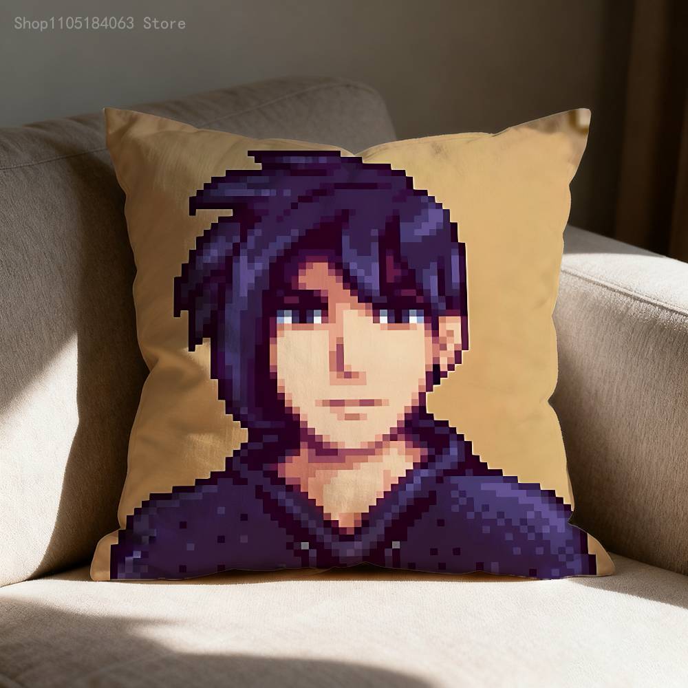 Alex Haley S-Stardew V-Valley Throw Pillow Case For 45X45Cm 55X55Cm 30X30Cm Square Car Pillowcase Home Bedchamber Decor Gift
