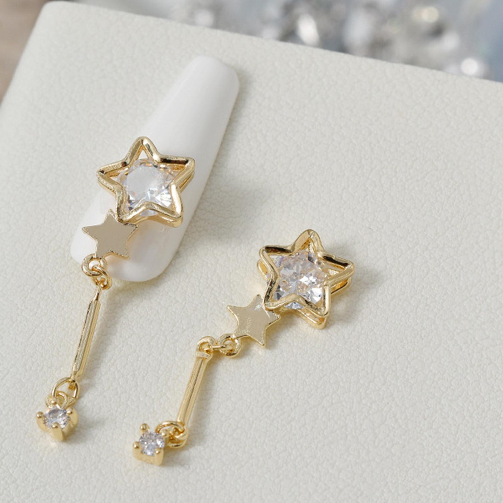 

Подвески-бантики для дизайна ногтей Подвески-подвески для ногтей с подвесками Цирконовые драгоценные камни для ногтей Звезды Стразы для дизайна ногтей Маникюр своими руками Украшения для дизайна ногтей