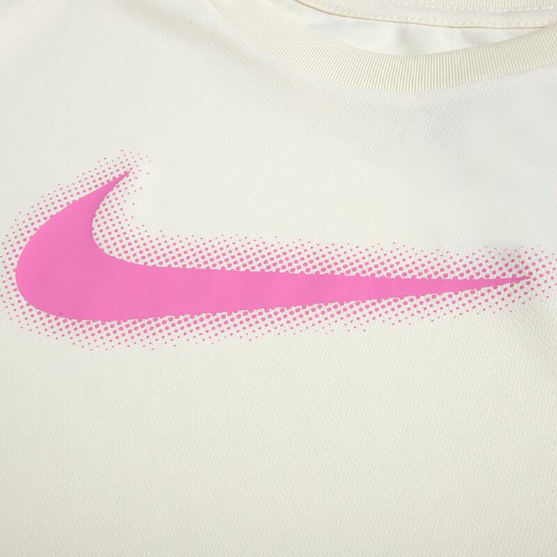 Nike T-Shirt Brand Logo Print Casual Breathable Short Sleeve Kids Tops White DX5386-114