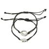 2 Stück Pinky Promise Armband Bär Anhänger Seilkette Distanz Geflochtene Armbänder für Mama Sohn Schwestern Beste Freunde