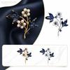 Brosă de Modă Placată cu Aliaj cu Perle și Pin Floare pentru Femei Accesoriu Vestimentar Design Elegant Material Durabil Potrivit pentru Diverse Ținute