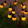 Outdoor Halloween Decorations Solar Pumpkin Light, LED Scary Jack-o-Lantern Swaying Garden Stake Orange Porch Lamps Waterproof Pathway Light for Patio