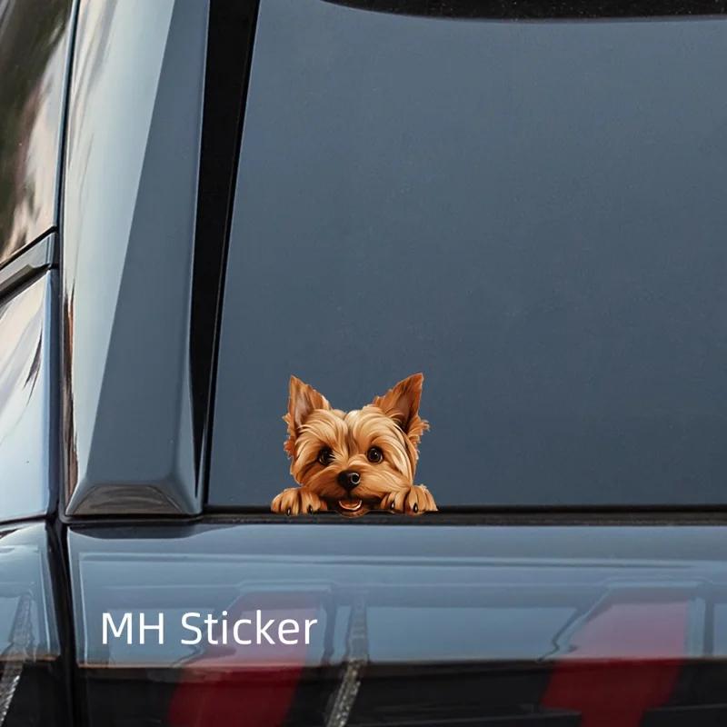1Pc Yorkshire Terrier Dog Stickers, Cute Puppy Matte Self-Adhesive Durable Vinyl Decals for Car Laptop Window Multipurpose Decor