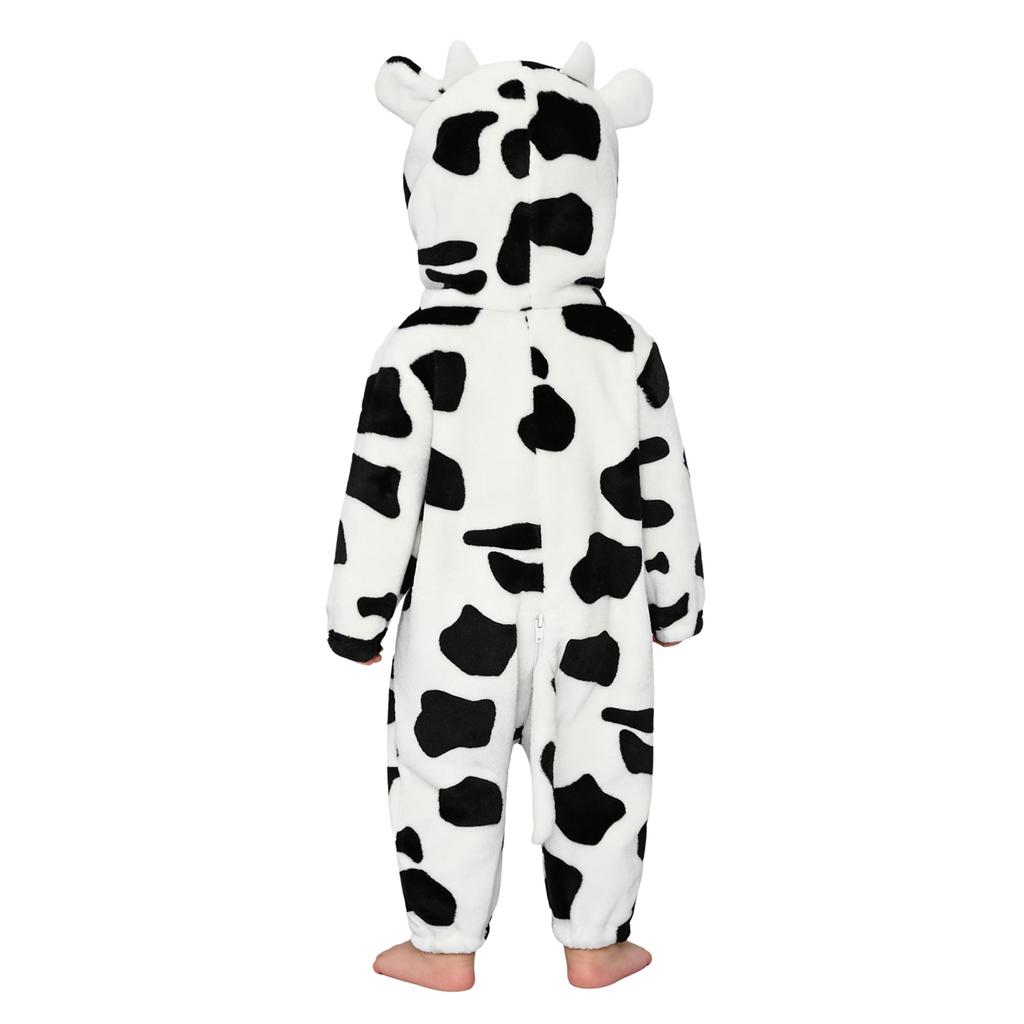 Unisex Toddler Animal Jumpsuit: Complete 3D Tail Costume with Hood, Zip-Up Long Sleeve for Theme Party & Home Play