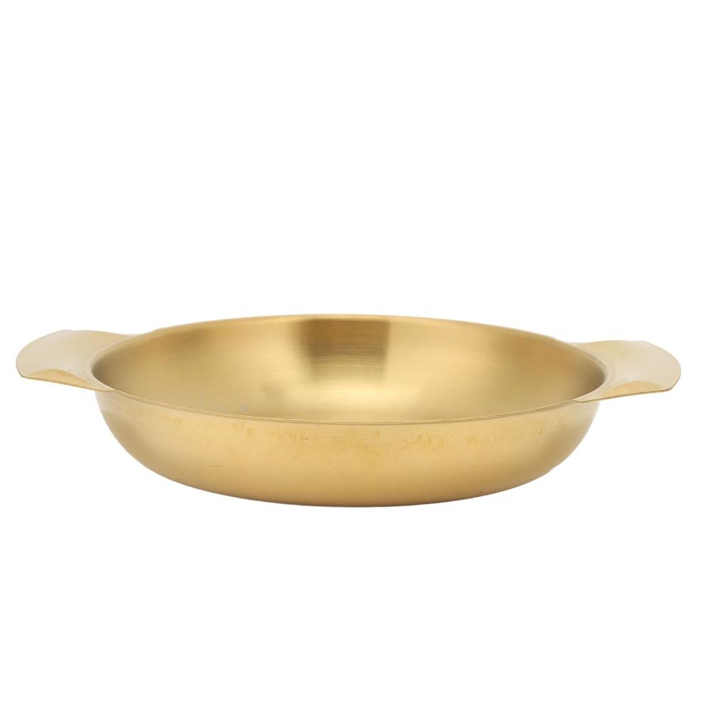 Heat Resistance Frying Pan Stainless Steel Flat Bottom Skillet Instant Noodle Bowl  Seafood Hot Pot