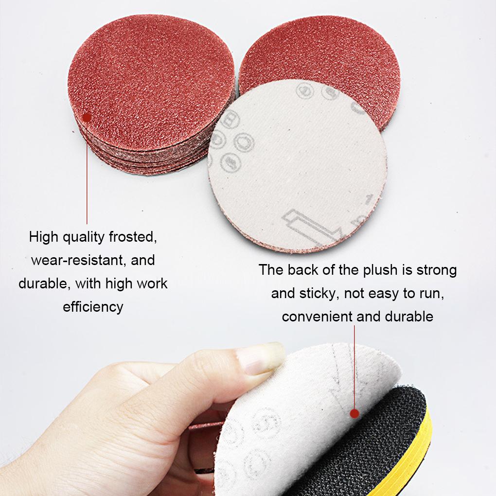 10Pcs/set 100mm Grit Red Sander Disc Sanding Pad Polishing Pad Sandpaper Tool