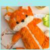 Plush Fox Pencil Case With Cartoon Design For Students And Gift Use