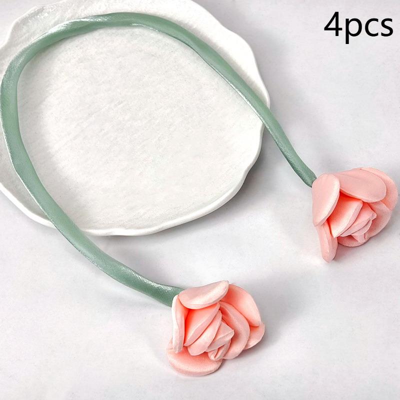 Rosen-Lange-Seil-Vorhangschmuck, Dekorative Blumenapplikation, Gehäkelte Applikation mit Paillettenstickerei, Bekleidungszubehör