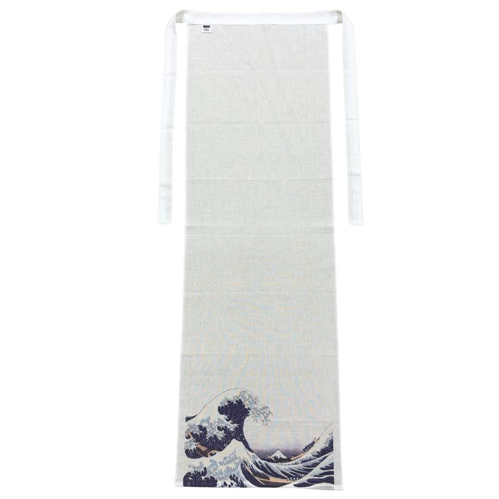 Edoten Etchu Fundoshi (Loincloth) - Made In Japan, 100% Cotton, Discharge-Dyed, Stylish Japanese Pattern, Men's, One Size Fits All, Wave Color, White
