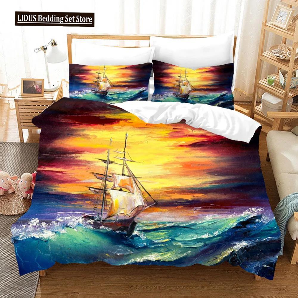 Oil Painting Van Gogh Star Sky Bedding Set Queen King Size Bedroom Decor Quilt Cover Pillowcase 2/3 Pcs Bed Linen Home Textile