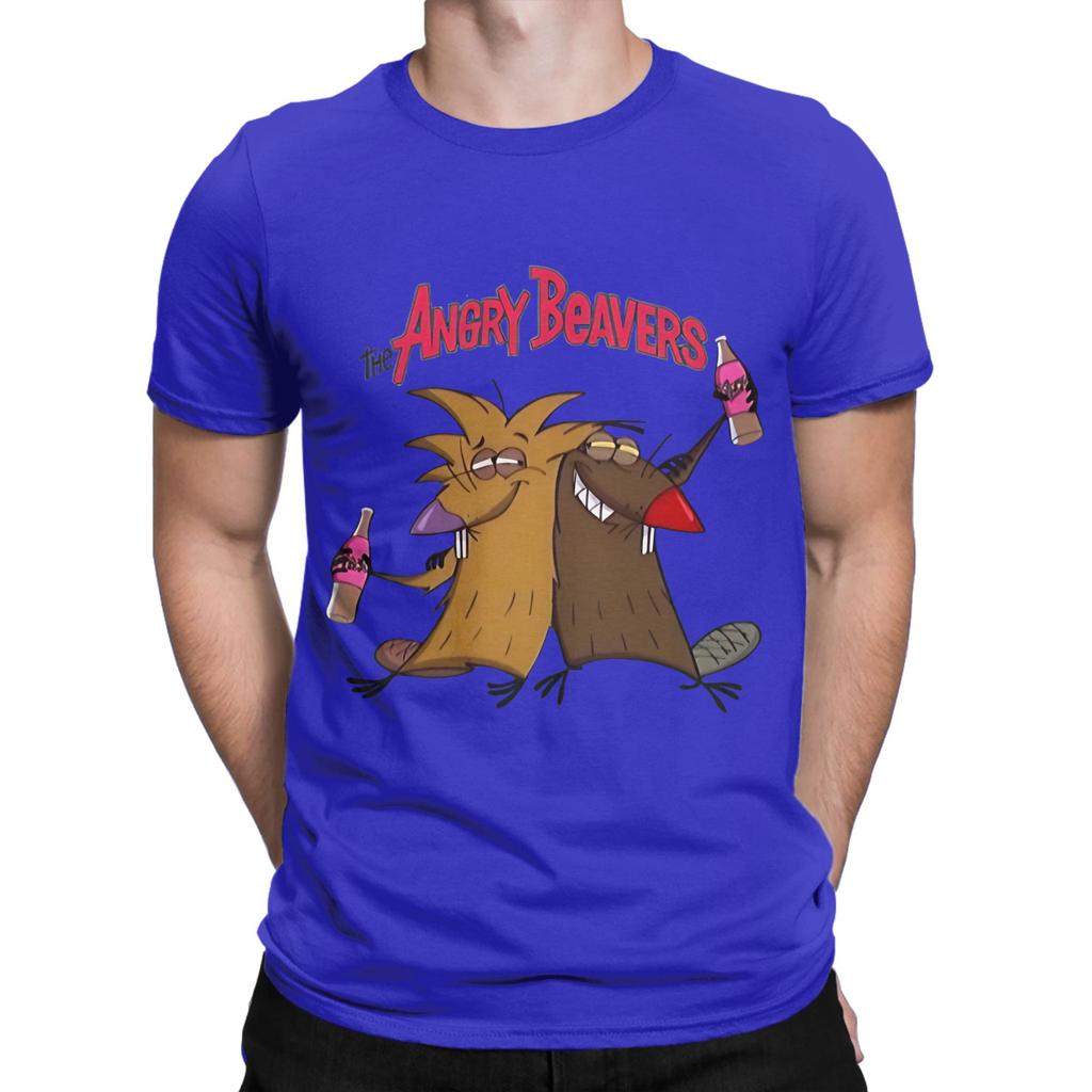 Angry Beavers Art Poster Funny 100 Cotton TShirt The Angry Beavers Tees Tops For Unisex