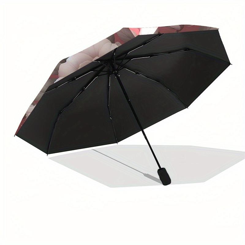 1pc Vintage Floral Bouquet Umbrella with Plastic Handle,Suitable for All Seasons Home Travel Outdoor UmbrellaB1613