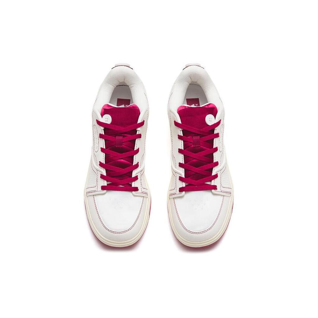 Anta Aoyu Comfortable Versatile Shock Absorbing Wear Resistant Low Top Sneakers Men Sneakers White Red 112319238-2