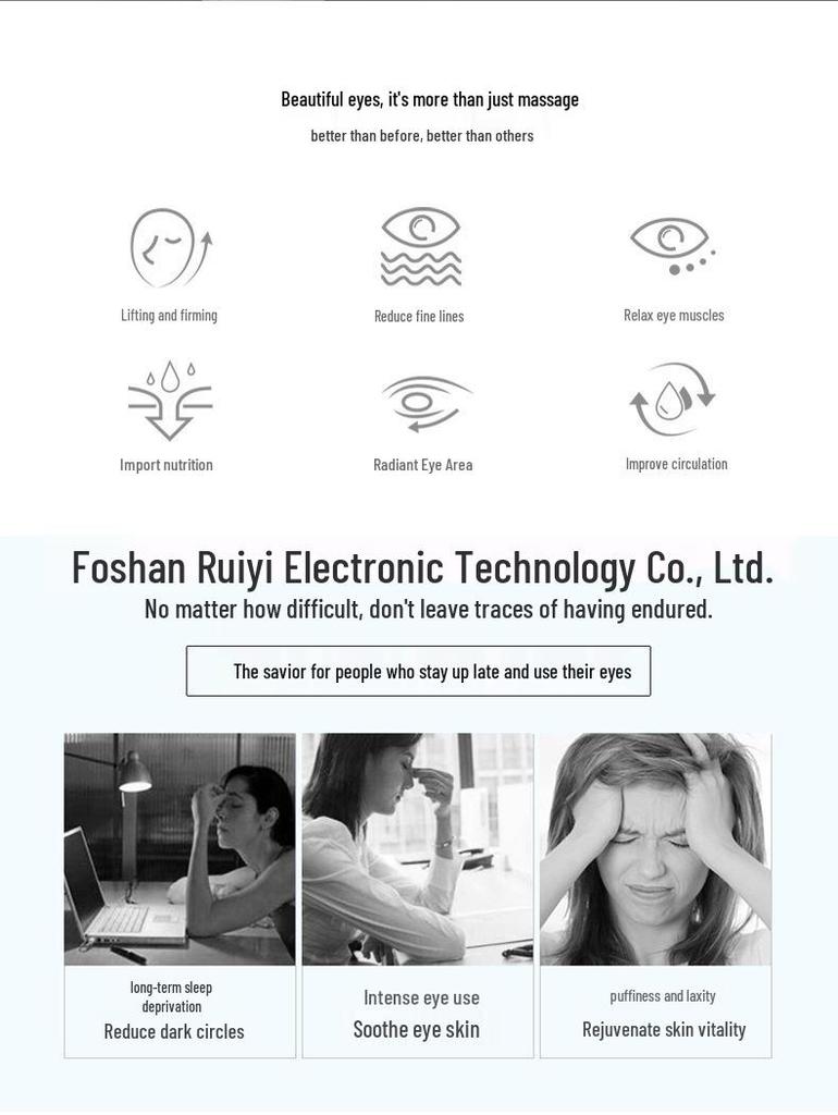 EMS Microcurrent Ultrasonic Eye Massager for Dark Circles