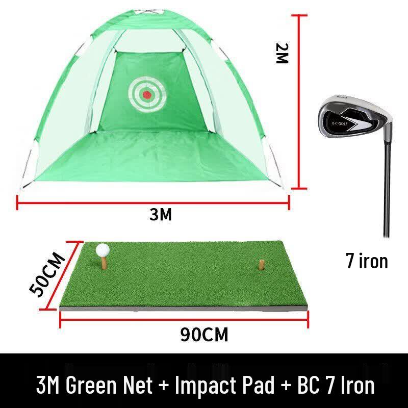 JINGGENG Golf Practice Hitting Cage & Net Set