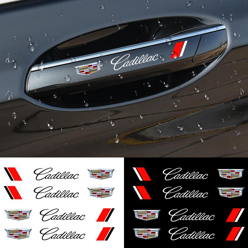 4 Stück Autotürgriff Spiegel Scheibenwischer Aufkleber Decal Styling für Cadillac ATS BLS CT4 CT6 CTS ESCALADE STS XLR XT4 XT5 XTS SLS