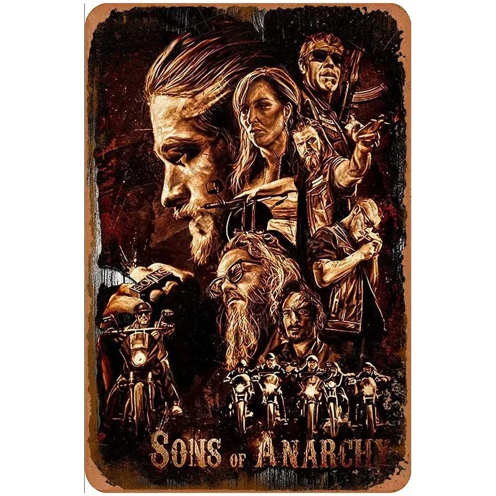 Metall Blechschild Sons of Anarchy Fear The Reaper Plakette Poster Bauernhof Zuhause Café Wanddekoration Vintage Metallplatte 12*8 Zoll