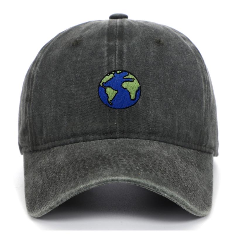 Korean-Japanese Style Embroidered Duckbill Hat with Wide Brim Face Shield - Trendy Unisex Baseball Cap Adjustable