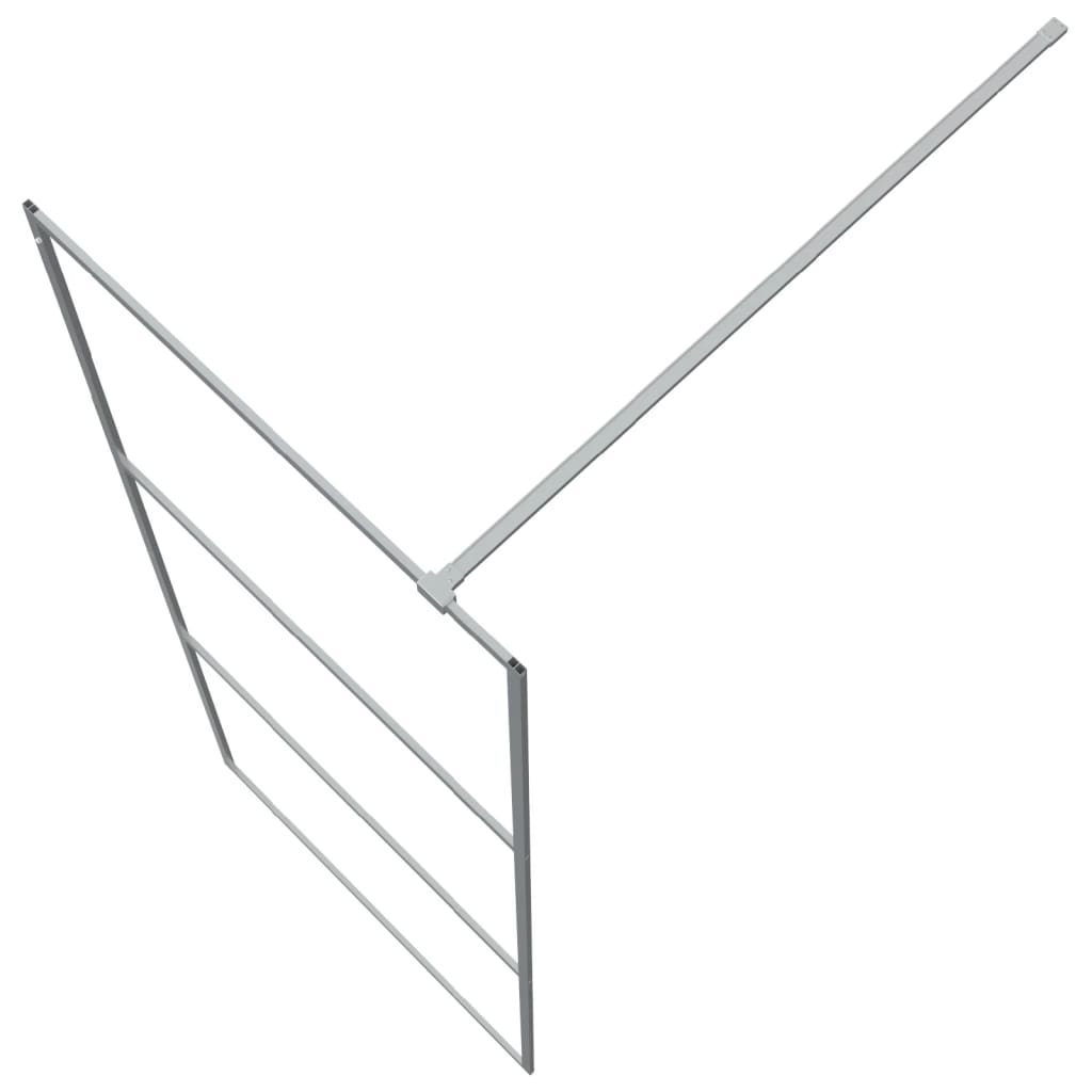 Walk In Shower Screen for Walk In Shower Silver 80 X 195 Cm Tempered Clear Glass