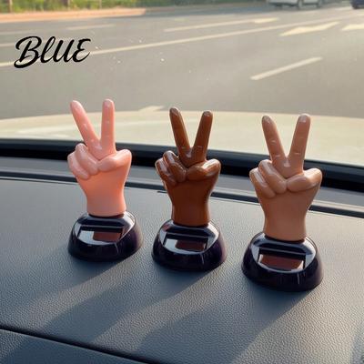 Gesten-Autodekoration Solarbetrieben Fingerwackel-Dekor Kreatives Armaturenbrett-Ornament