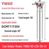 45°-75° CNC V-Shaped Dovetail Groove Milling Cutter with Inner Hole