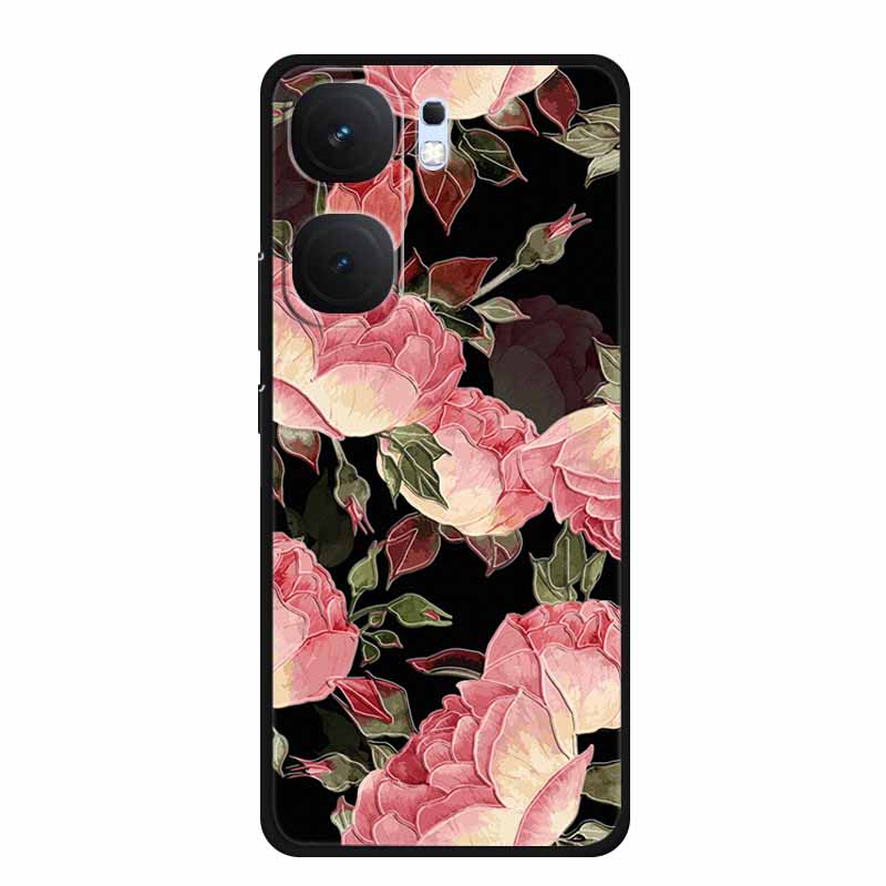 3D TPU Case For Vivo iQOO Neo 9 pro Flower Emboss Funda Neo 9s Pro Back Relief Silicone Soft Phone Cover Cartoon Bumper Capa