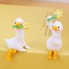 Playful 3D Duck Figurine Accessory for Desk Car Dashboard TV Monitor Decors and Gifts