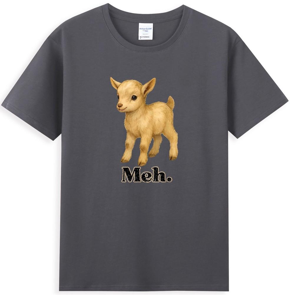 Baby Goat Meh Funny Goat Cartoon Graphic Unisexs TShirt