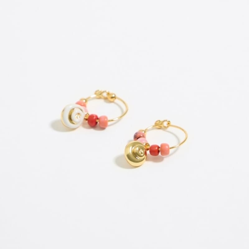 BIMBA Y LOLA [24SS] BIMBA Y LOLA Coral Hoop Earrings B245AIW014COF