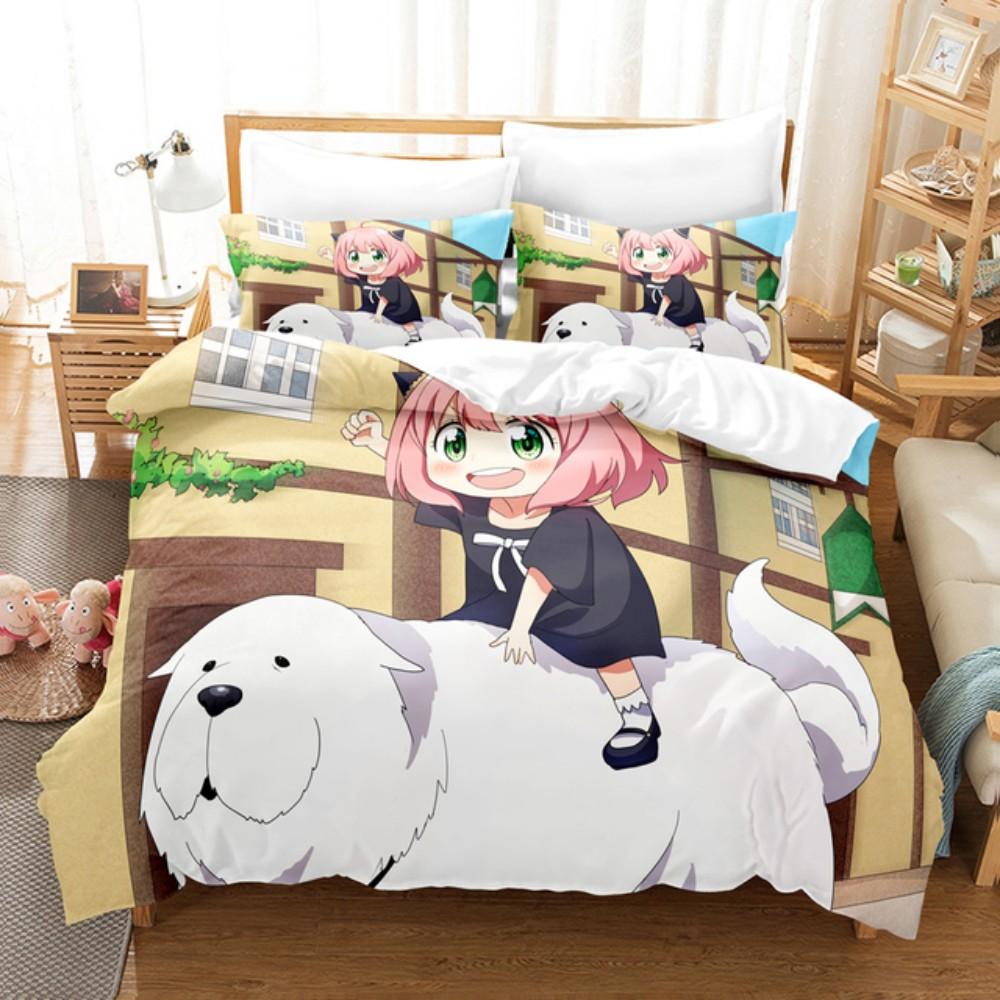 Anime SPY×FAMILY Bedding Set Anya Forger Duvet Cover Set Microfiber Single Queen King Twin Full Size Duvet Cover For Gifts