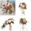 Sophisticated Bridal Hand Bouquet Wedding Accessories Artificial Silk Rose Bridesmaids Holding Flower Bride Decoration