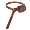 Medieval PU Leather Belt Waist Bag Two-Piece Set Viking Print Boat Shaped Pirate Halloween Retro Role Playing Costume Props