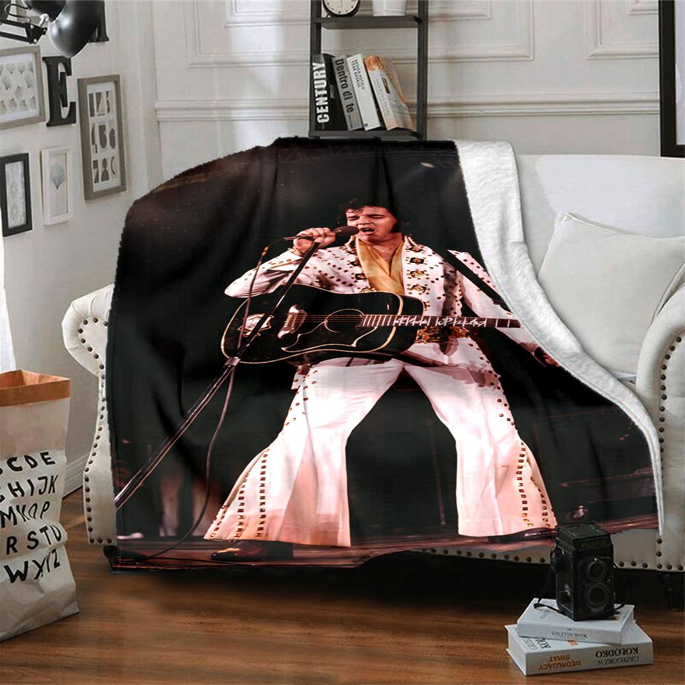 Elvis Presley Blanket Comfortable Suitable For Office Chair Sofa Four Seasons Universal Stylish Decor Gift For Travel Home Birthdays