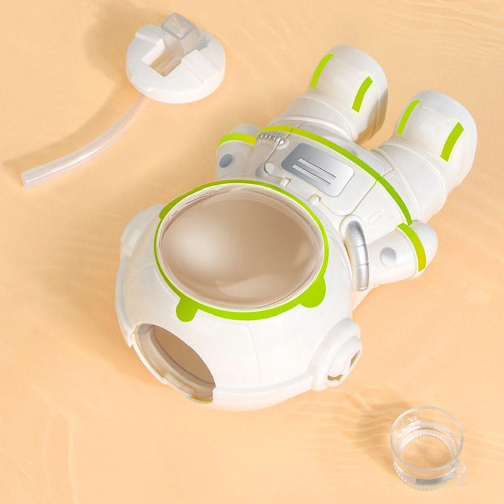 New Astronaut Water Bottle With Water Cup Strap Water Dispenser Pink White Mini Leisure Cup Boys And Girls