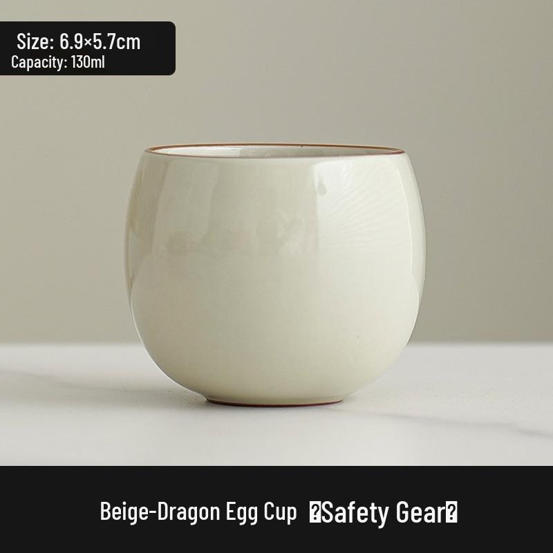 Jun Ware Large Capacity Ceramic Tea Cup Gift Set for Personal Use Below 200mL